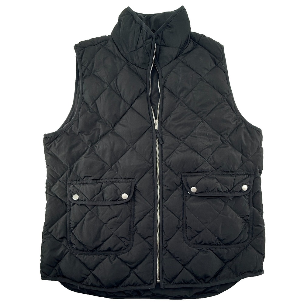 Woolrich Puffer Vest Full Zip Women's XL Duck Down Quilted Outdoor Pocket EUC
